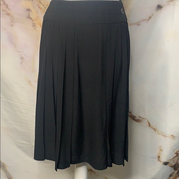 100% silk authentic Chanel black classic skirt - Picture 5 of 9